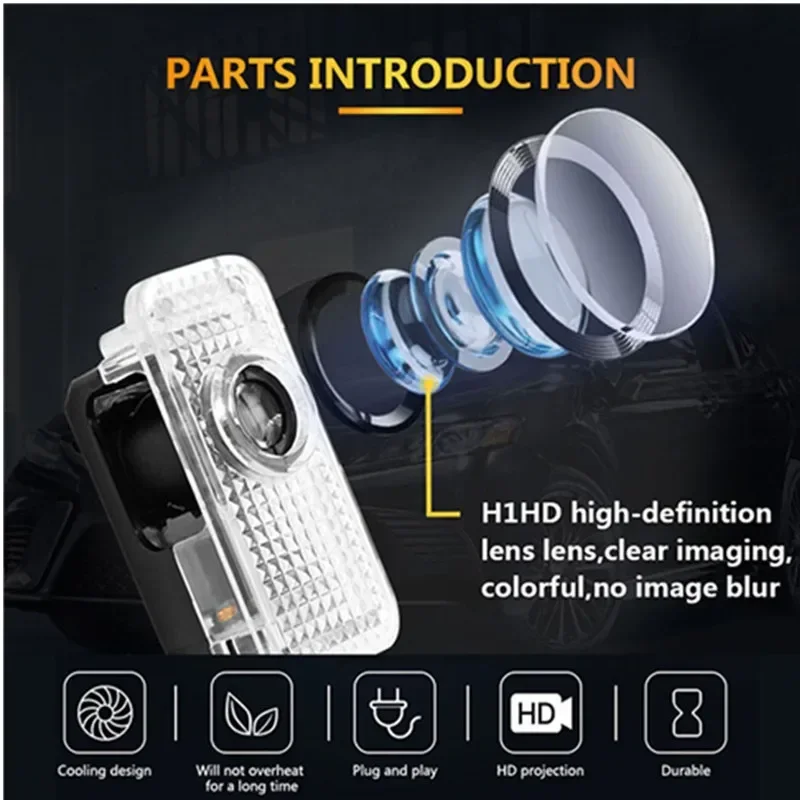 LED Projector Accessory Car Door Ghost Shadow Lights For BENTLEY Flying Spur Continental Bentayga GT 2003 2004-2018 2019 2020