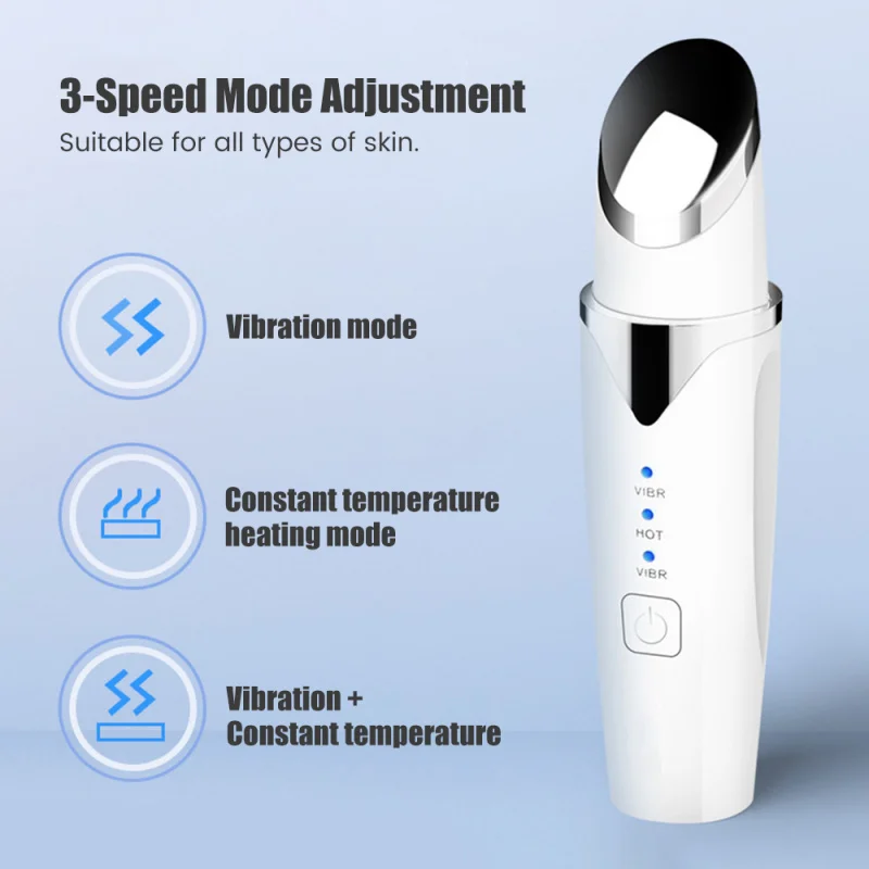 Electric RF Radio Frequency Eye Massager Pen Anti-Ageing Wrinkle Face Lifting Eye Beauty Device Dark Circle Vibrator Hot Massage