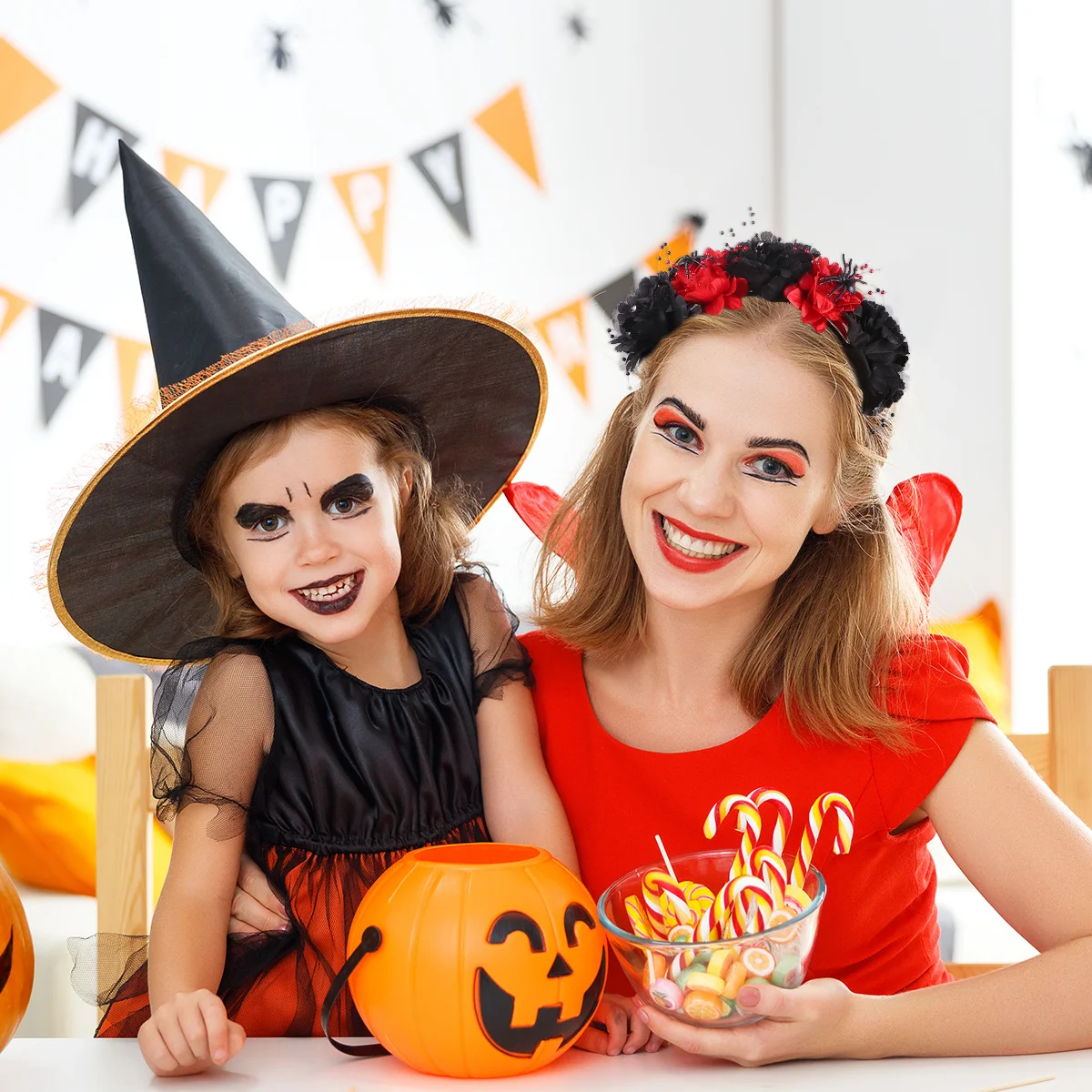 

Повязка для волос с имитацией розы, темно-красный обруч для волос с цветочным принтом для женщин, вечерние головные уборы для Хэллоуина, реквизит для фотосессии, легкий, удобный