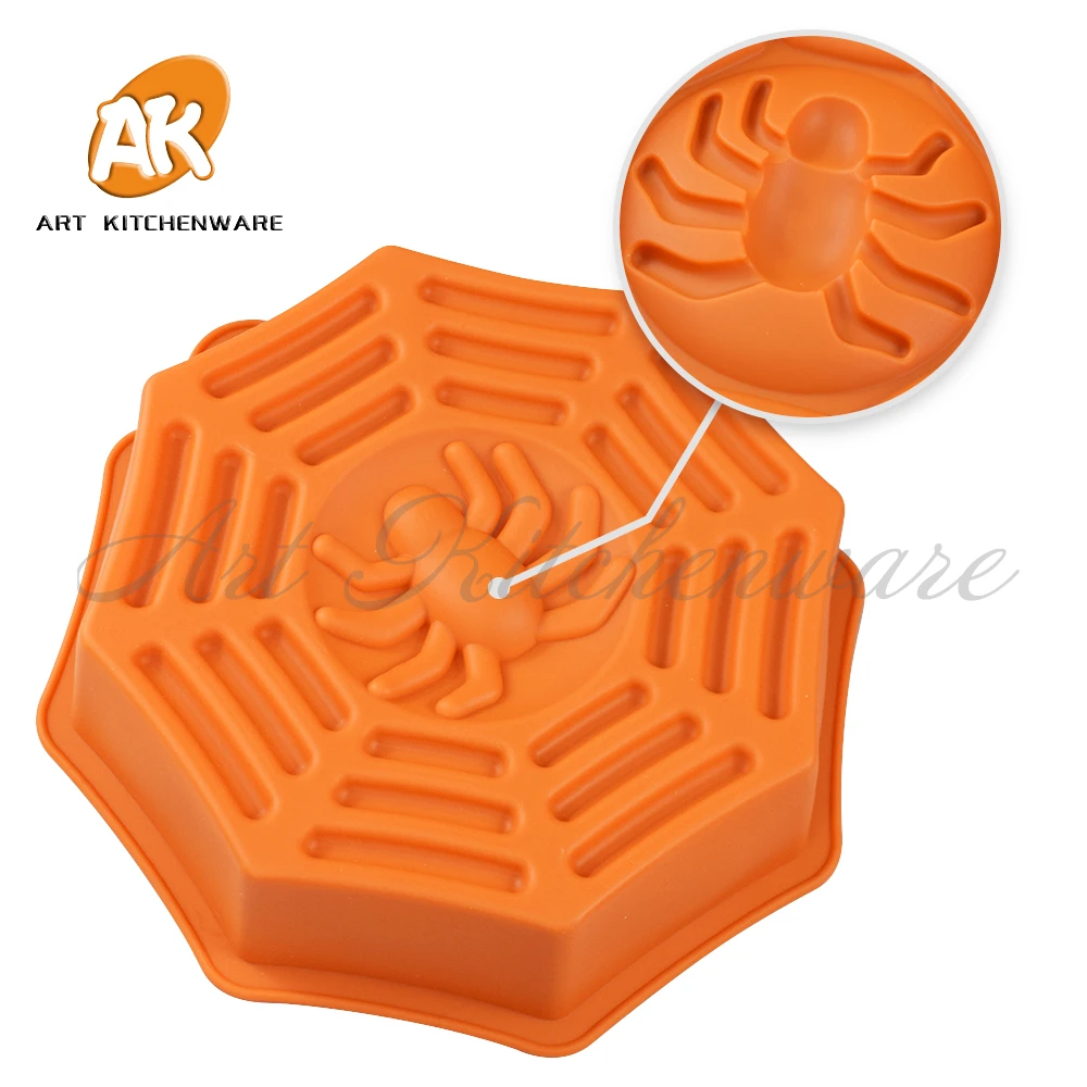 

Halloween Spider Silicone Mold Chocolate Mould Handmade Soap Candle Model Mousse Cake Decorating Tools Kitchen Bakeware