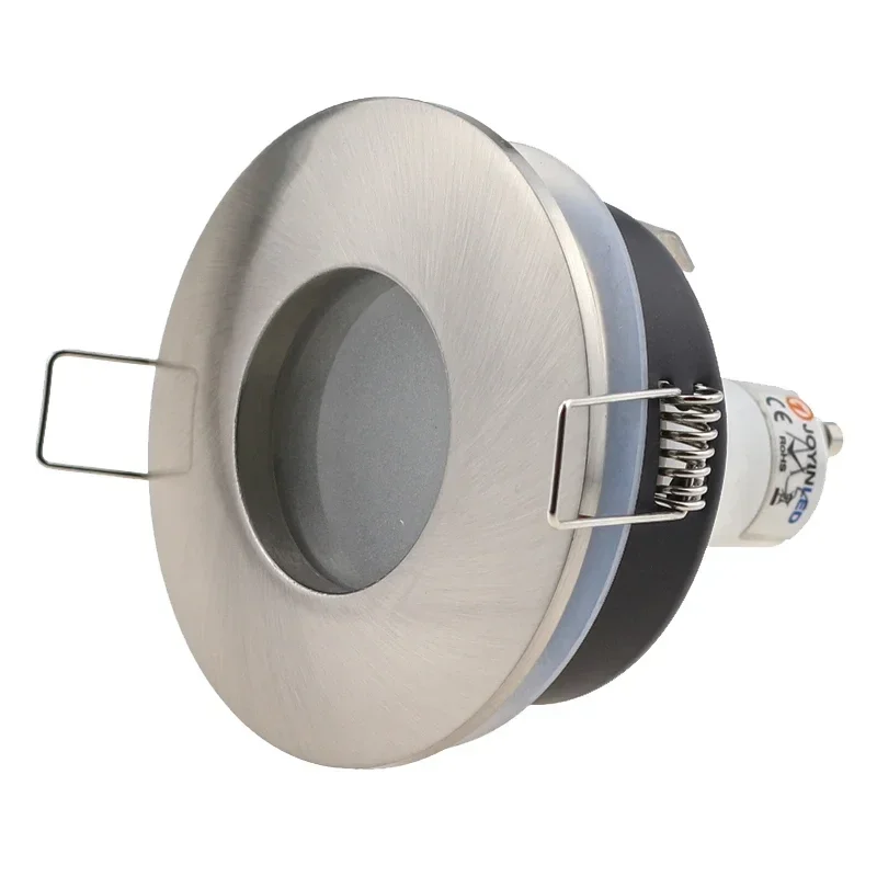 

70mm Cut Out Simple Style Zinc Alloy Glass Lens IP65 Waterproof Fixed Led Downlight Fixture GU10 MR16 Recessed Downlight Decor