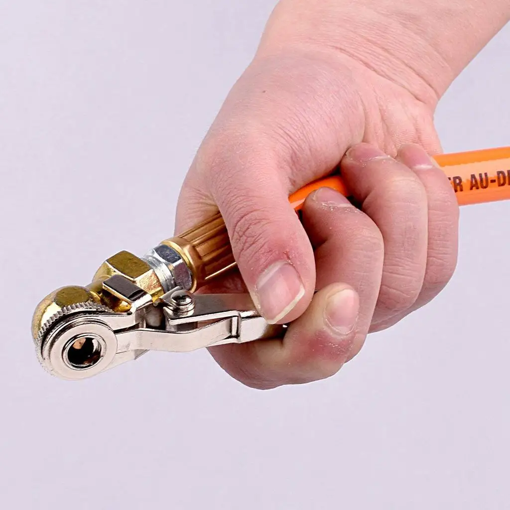 Clip-on Air Chuck Brass Ball Foot Inflation Tool 1/4 Inch NPT Female Thread Tire Fitting for Car Maintenance