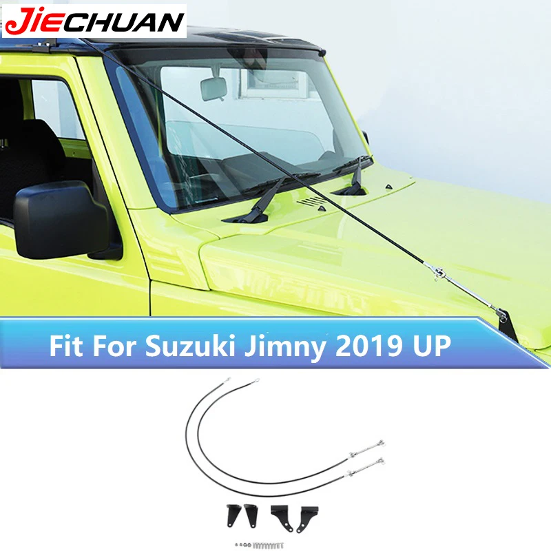 

JIECHUAN Car Hood Obstacle Eliminate Rope Deflect Hanging Branches Brush Fit For Suzuki Jimny 2019 2020 2021 Up,Auto Accessories
