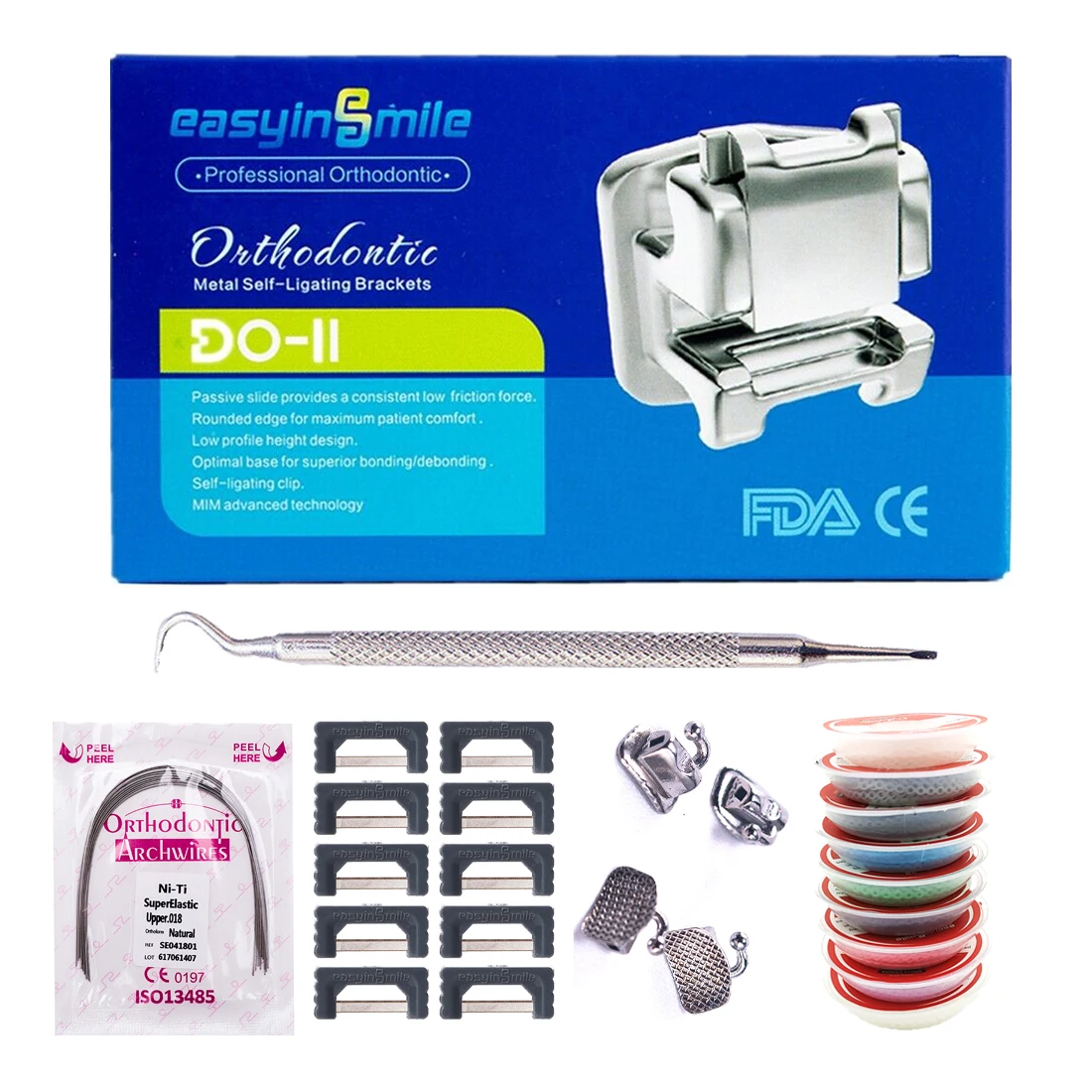 Dental Orthodontic Adhesive Kit Light Curing Metal Ceramic  Invisible Attachments Glue Bonding Dentist Material Tools