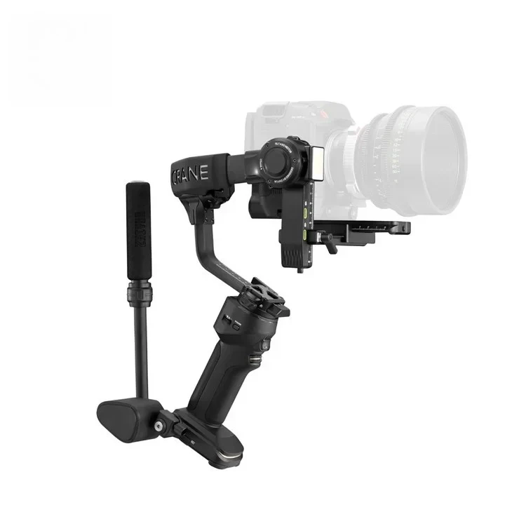 Crane 4 3 - Mobile lighting accessory with three-axis stabilization, featuring a 5.0-inch built-in camera and face tracking