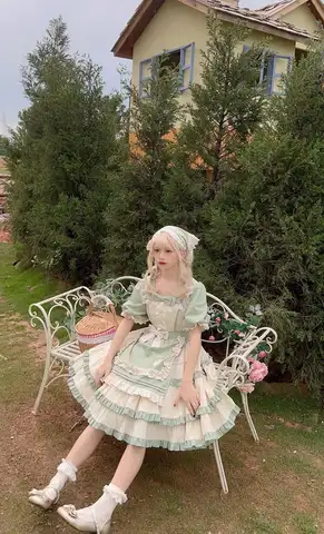 10 best sales grön lolitaklänning - №2