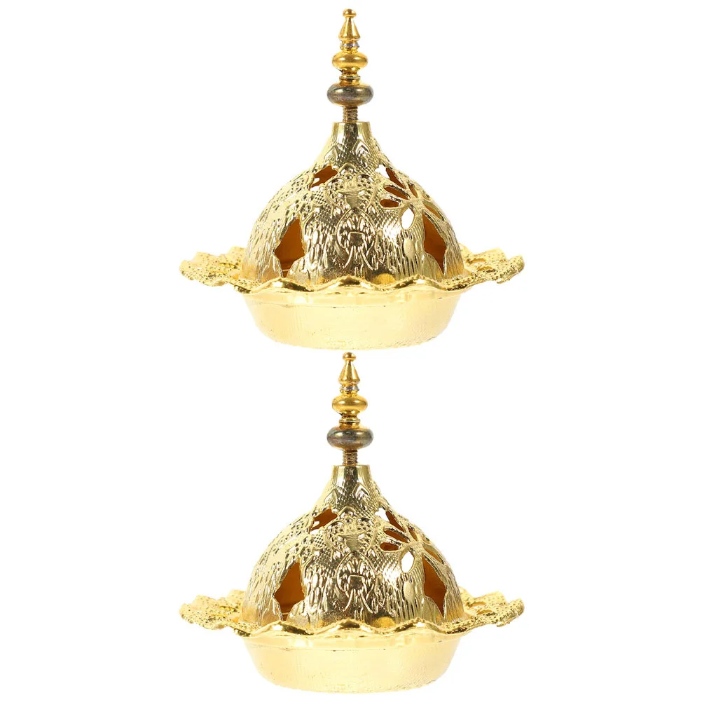 

2Pcs Incense Burner Vintage Arabian Style Small Incense Cone Holder for Study Yoga Room Living Room Aromatherapy Holder