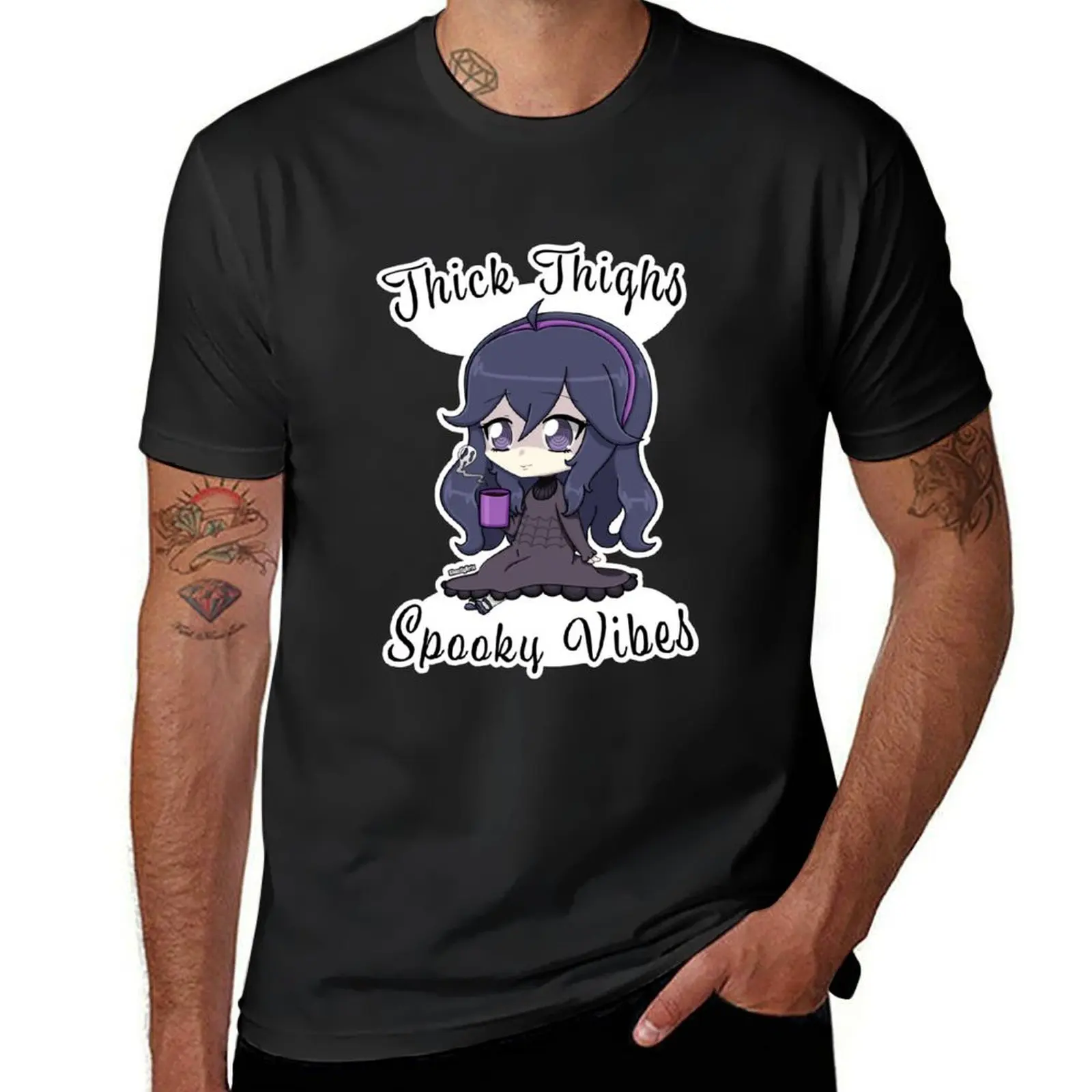 

Hex Maniac Thick Thighs Spooky Vibes T-Shirt quick drying kawaii clothes funny t shirts for men
