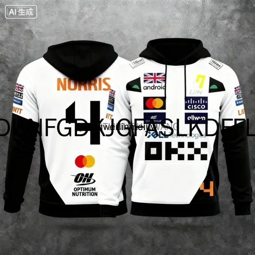 Imagen 2 del producto Nueva colección Lando Norris Otoño/Invierno 2025: la combinación perfecta de sudaderas con capucha de estilo de carreras y ropa para deportes extremos