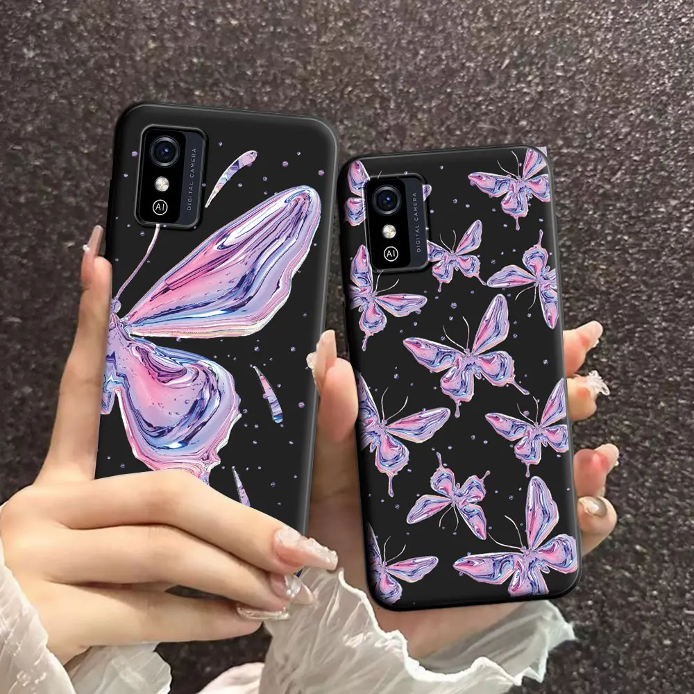 For ZTE Blade L8 L9 L210 L220 Case Natural Soft Silicone Beauty Floral TPU Phone Case For ZTE Blade L220 Butterfly Back Cover