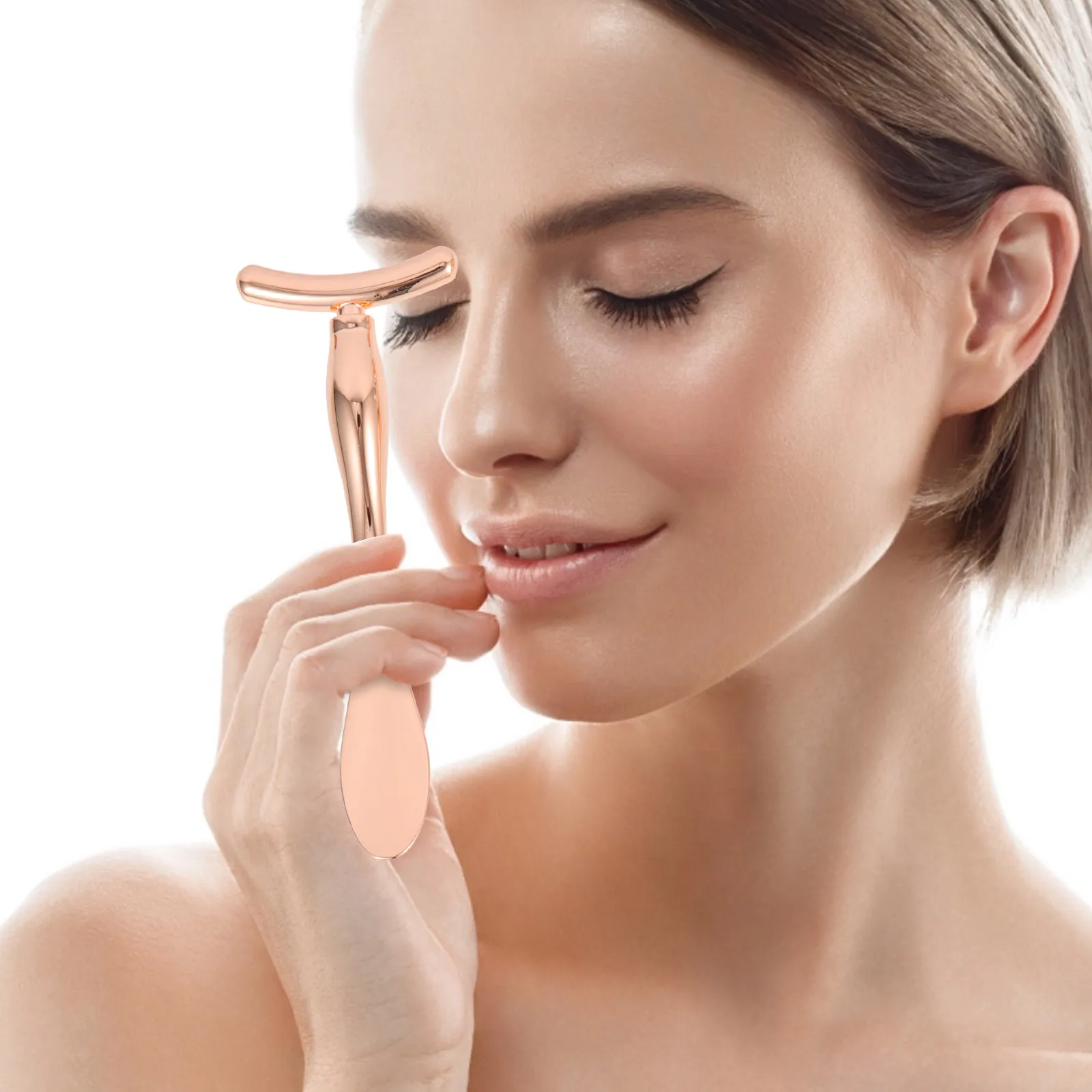 

2Pcs Eye Care Tool Set T Shape Eye Cream Applicator Spoon for Absorption Puffiness Reduction Face Sculpting Tool Massage Spoon