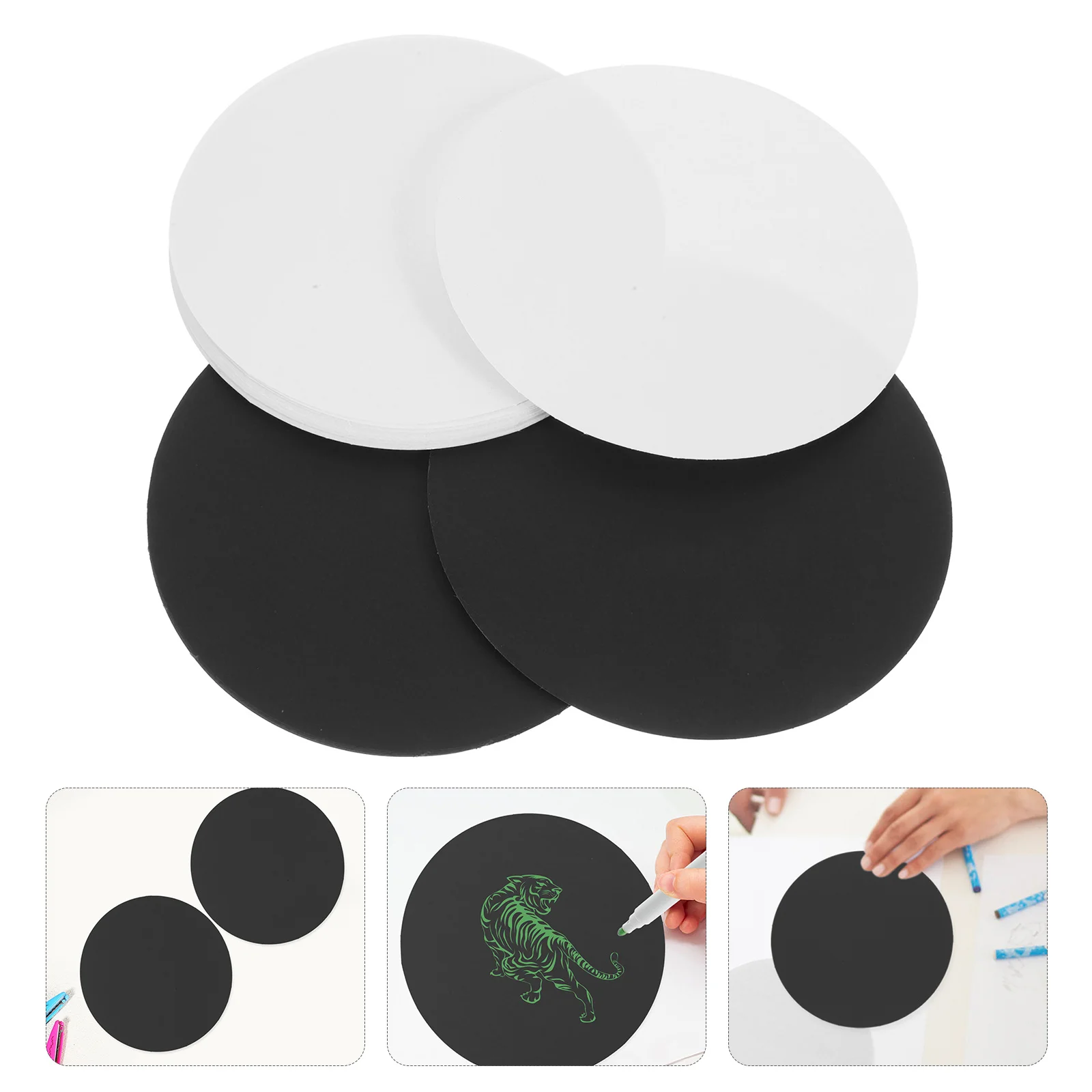 40 ورقة من الورق المقوى السميك المستدير، سطح أملس لرسم الألوان المائية من الأكريليك، أوراق ورق الرسم للفنانين