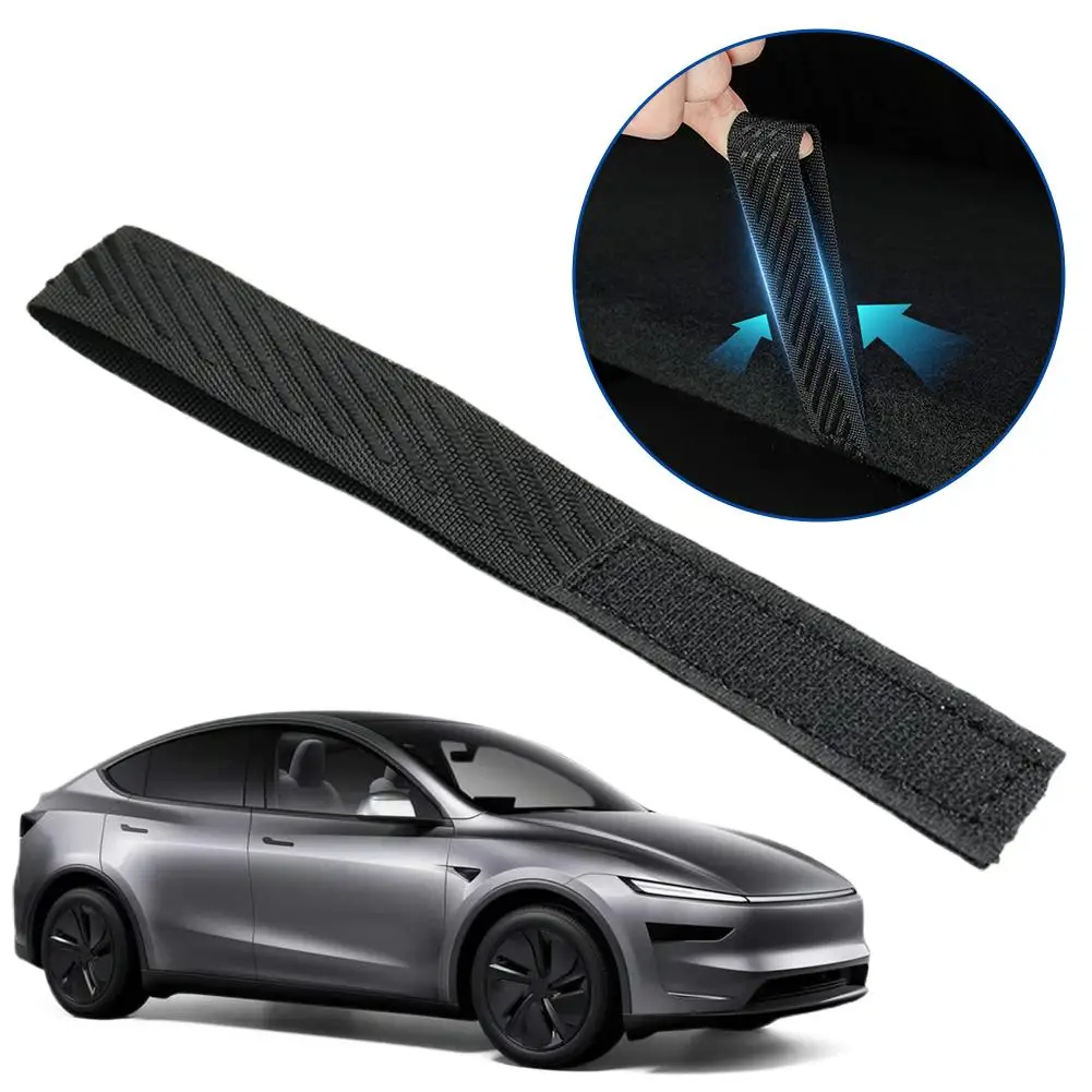   Para Tesla Model Y Juniper Launch 2021-2025 cuerda para maletero trasero cordón tapa del maletero correa de tracción cubierta abierta manija organizar O9W8
