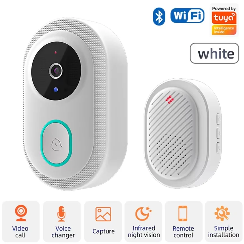 

B03B-Tuya Wi-Fi видео дверной звонок Беспроводная HD-камера ИК-сигнализация Безопасность Умный дом Wi-Fi домофон дверной звонок камера для дома