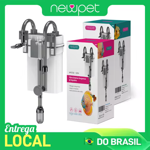 Newpet Filtro para aquário Filtro para aquário tipo suspenso Filtro externo de oxigênio Bomba de água Filtro de água Bomba de água Cachoeira Produtor de oxigênio