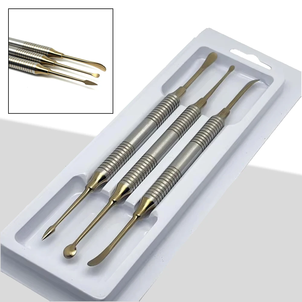 

3 шт., набор периодических лифтов для зубных имплантатов, титановый сепаратор для имплантатов, ретрактор из нержавеющей стали для стоматологической хирургии