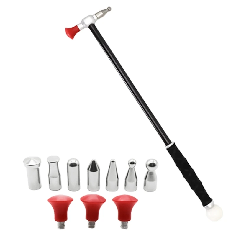 

G99F Dent Repair Tool Kits Paint Dent Removal Tap Down Tools Dent Hammer Car Dent Repair Tools Nonslip Handle