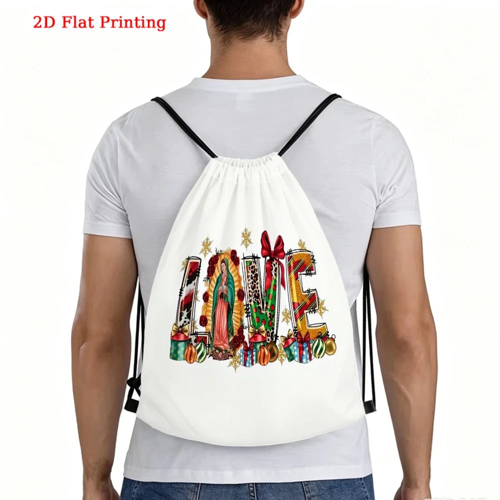 Casual Style, Drawstring Backpack, 2D Flat Printing Colorful Rome Pattern, Fitness Sports Bag, Outdoor Travel Cinch Sack