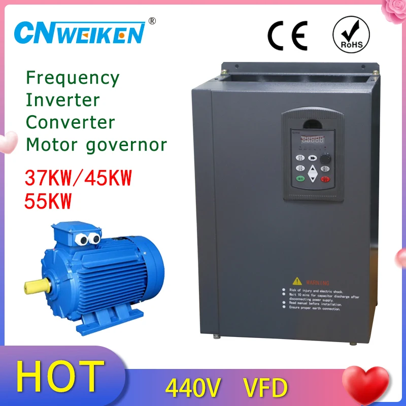 

Variable Frequency Converter 50Hz/60Hz motor inverter VFD 55kw Three-phase 440v input three-phase 440V output For air compressor