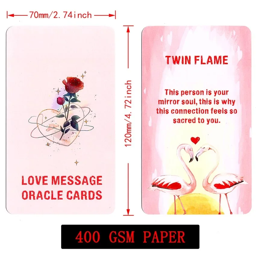 12x7 cm Love Messages Oracle Card Games No Manual