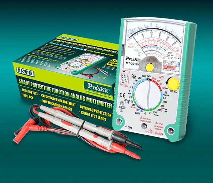 

Baogong MT-2017N pointer type, anti-misdetection DC AC voltage resistance capacitor multimeter