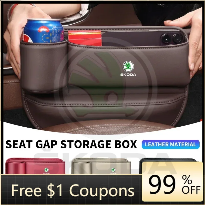 

Car Stickers 2025 Hot Car Seat Gap Bag Storage Box For Skoda Octavia MK2 MK1 2 3 A5 A7 A8 Fabia Karoq Superb Rapid Kamiq Scala C
