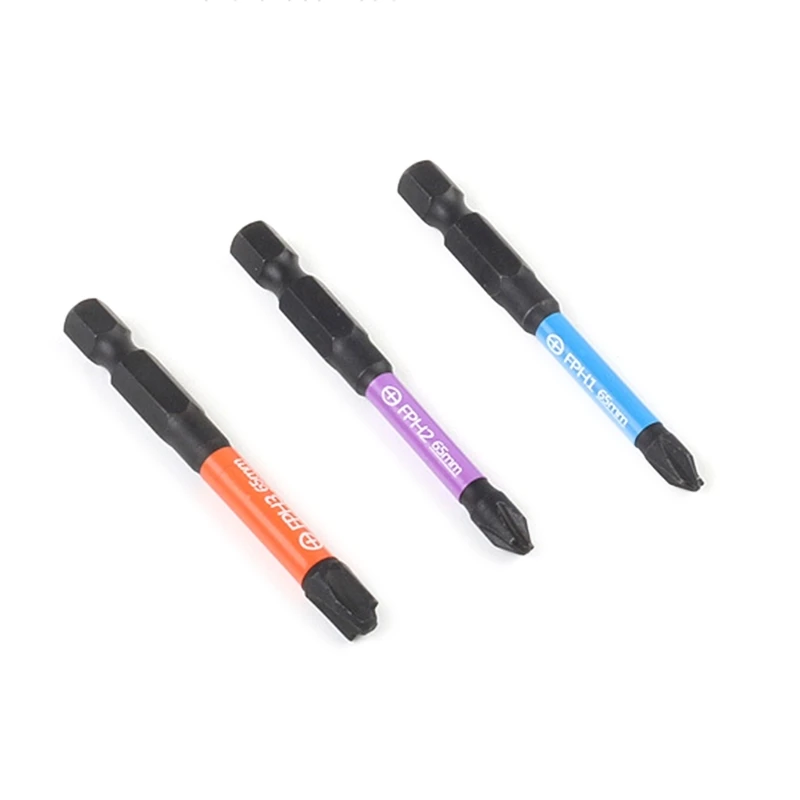 3Pieces Special Magnetism Screwdriver Bit FPH1 FPH2 FPH3 Nutdrivers 65mm