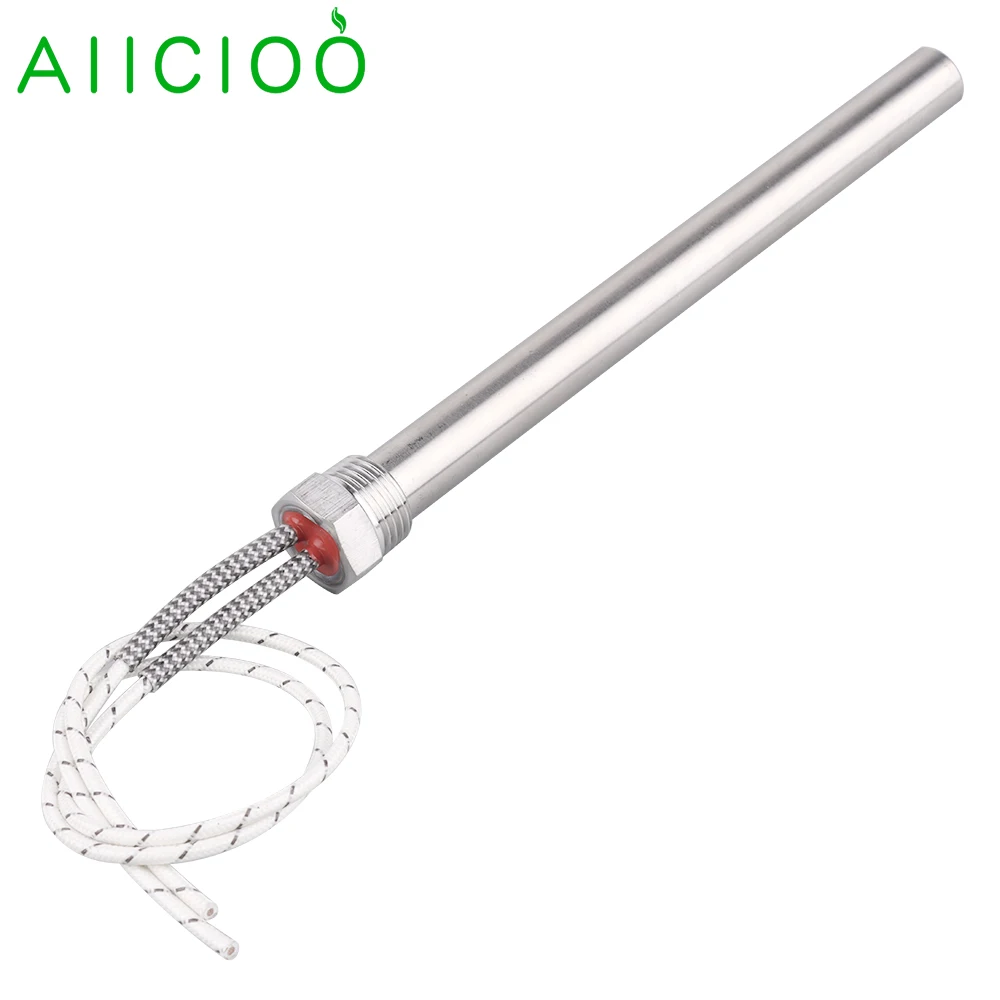 AIICIOO Cartridge Heater Water 1/2\'\' NPT Thread 120v/240v 500w/750w/1kw/1.5kw/2kw Immersion Tubular  Electric Heating Element