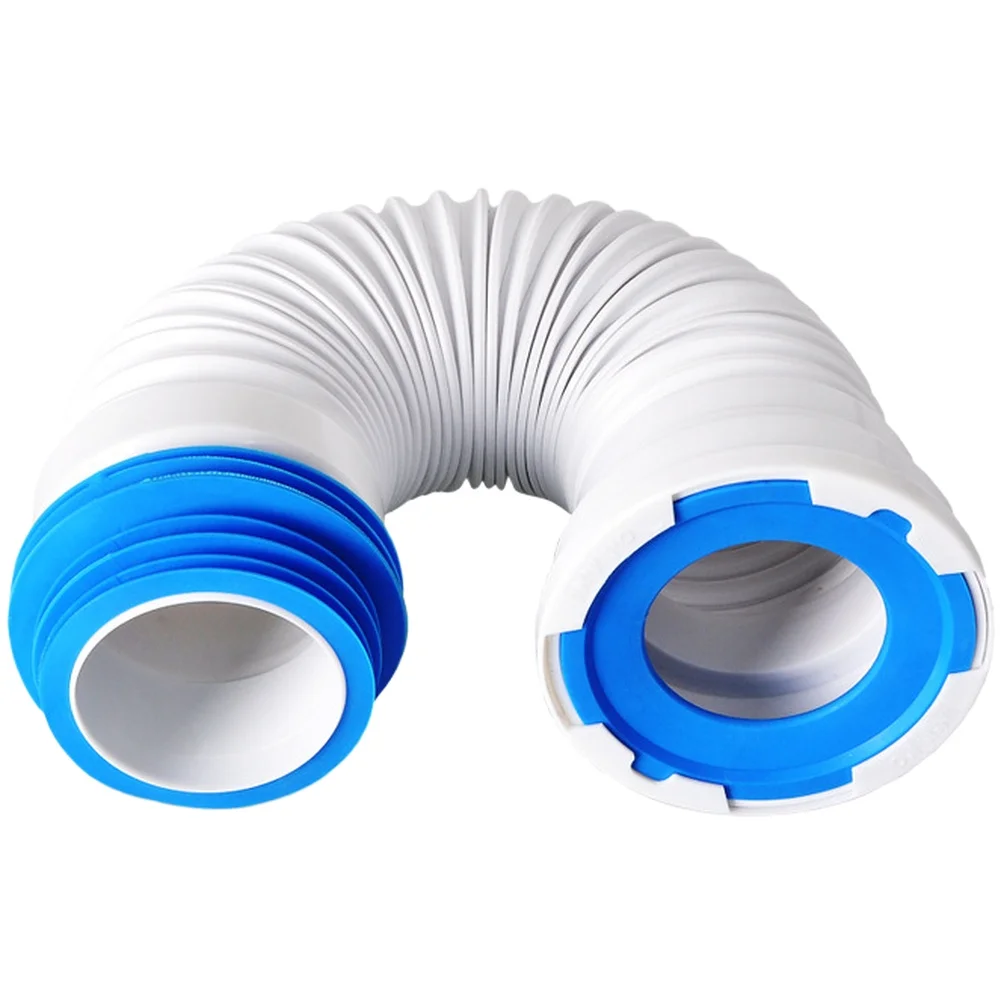 

Drain Pipe Kit Flexible Connector Toilet Installation Blue Adjustable Tubing For Toilet Adapter Robust Materials