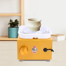 Mini Electric Pottery Diac Machine Wheel Ceramic Machine Work Clay Art Tool With Removable ABS Basin 2000RPM for Craft DIY Gift