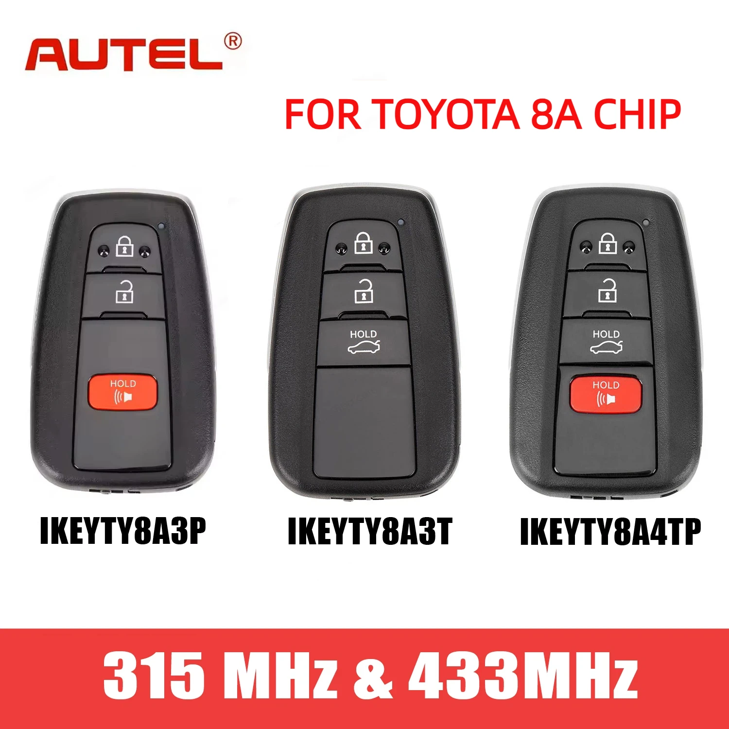 Autel iKey Universal Smart Key for ToyotaStyle 8A Chip for MaxiIM KM100 IM508 IM608 Programmer IKEYTY8A3P IKEYTY8A3T IKEYTY8A4AL