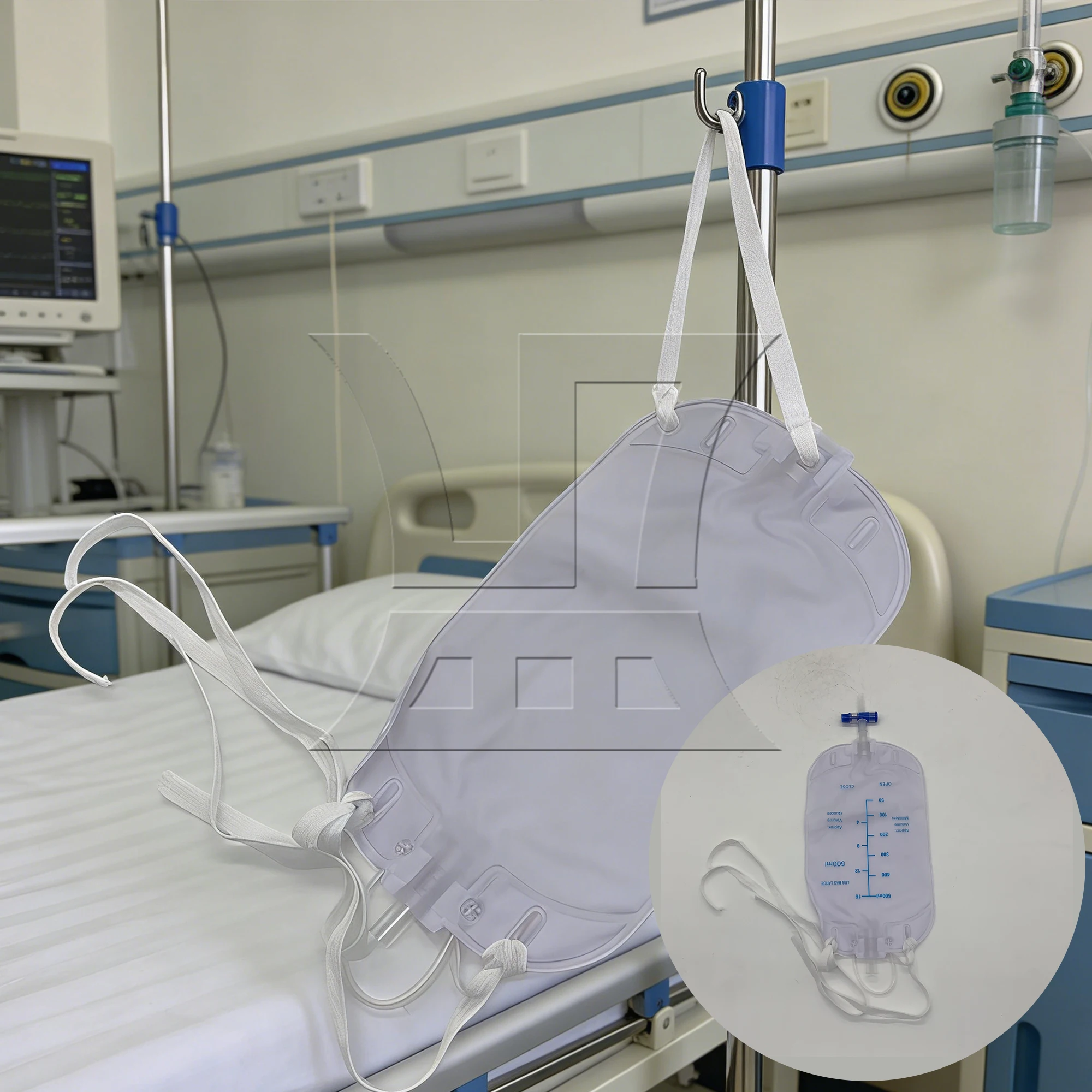 5 Pieces Incontinence 500ml Urinary Drainage External Leg Bag for Adult