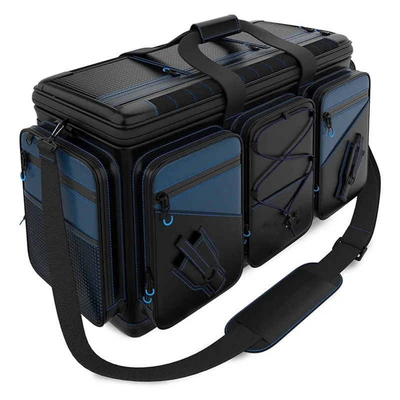 Multifunctional Large Capacity PVC Material Fishing Gear Box Storage Box with Baffle Durable Salt Water