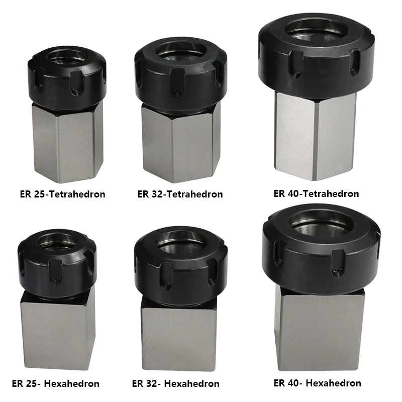 XCAN Tool Holder Hexagon Nut Collet Chuck Holder ER25 ER32 ER40 Collet Block Hex Nut Square Nut For CNC Machine Lathe