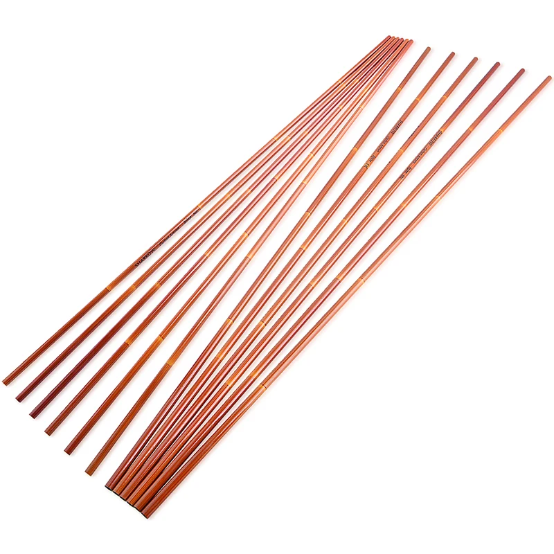 6/12/24pcs 30inch Archery Carbon Arrows Shaft Spine 500 ID6.2mm OD7.8mm Bamboo Skin Arrow DIY shooting Accessories