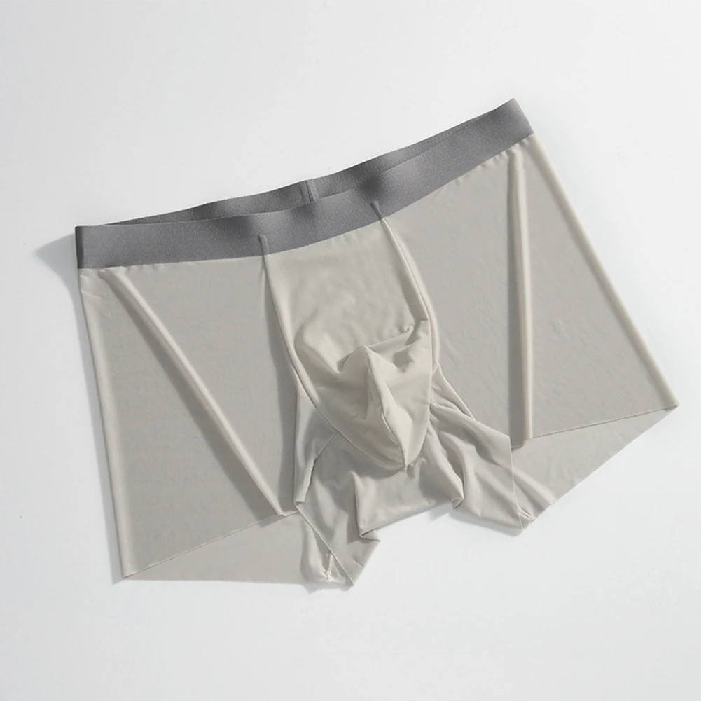 

Men Ice Silk Seamless Underwear Thin & Cool Boxer Shorts for Summer - Breathable & Lightweight Trunks in Multiple Colors (L-3XL)