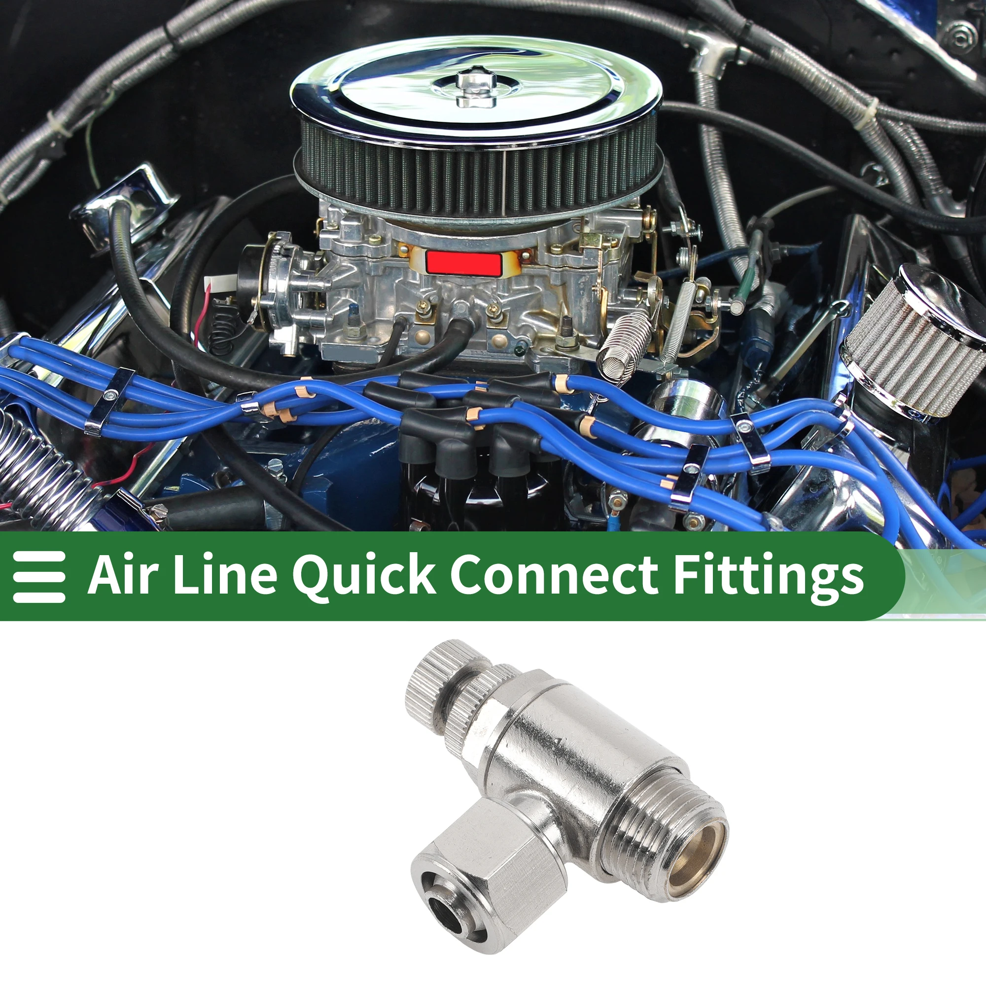 

UXCELL 1/2" 90 Degree Air Flow Control Valve Nickel-plated Copper 3/8"BSPT Silver Tone