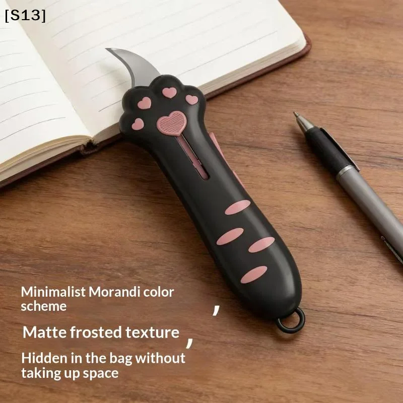 Cat Paw Sharp Box Cutters Mini Portable Cat Claw Utility Knife Creative Hand Account Decor Paper Cutting Tools Art Supplies[Q]Q@ view 2