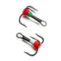 5Pcs 8# 10# 12# 14# Ice Fishing Hooks New Style Carbon Steel Three-jaw Hook Winter Sinking Bait Durable Tackle Tools