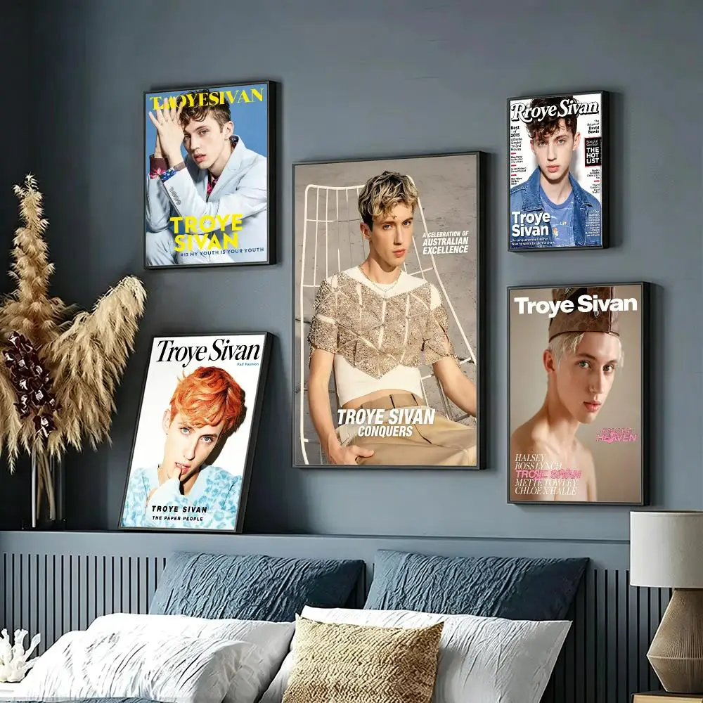 music Troye Sivan Poster Wall Posters Art Print HD Print Self-Adhesive Waterproof Wall Stickers Room Decoration