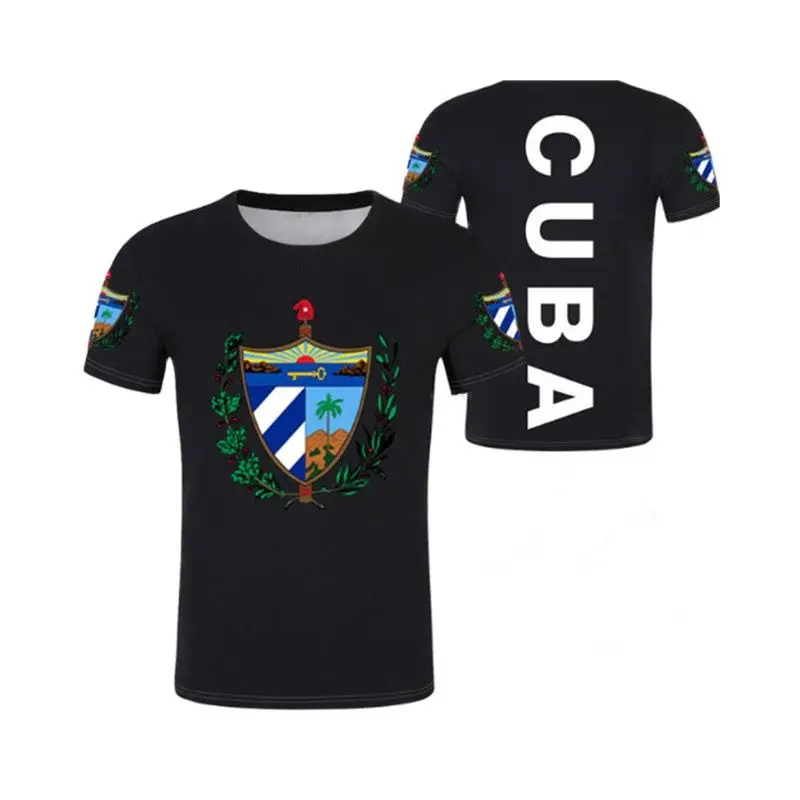 La moda estiva da uomo e da donna stampata HD 3D con bandiera cubana presenta t-shirt a maniche corte con scollo tondo allentato sportivo Casual