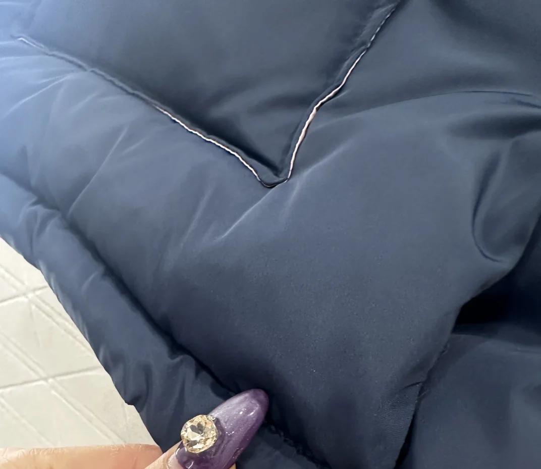 겨울 신상 방풍 방수 나일론 소재 스탠드 칼라 포켓 화이트 구스 다운 베스트 재킷 여성 의류