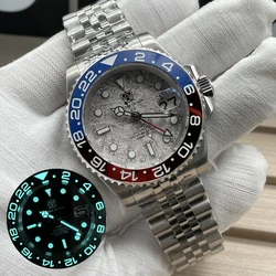 NH34 GMT Mens Mechanical Automatic Luxury Watch 10BAR 100M Water Resistant Super Luminous Cola Ceramic Date Sapphire Watch