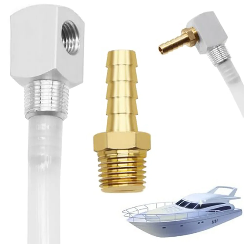 

Ship Fuel Line Connector with 1 8 NPT Brass Barb Adapter and 3 8 NPT Male 1 4 NPT Female Threads for Extraction