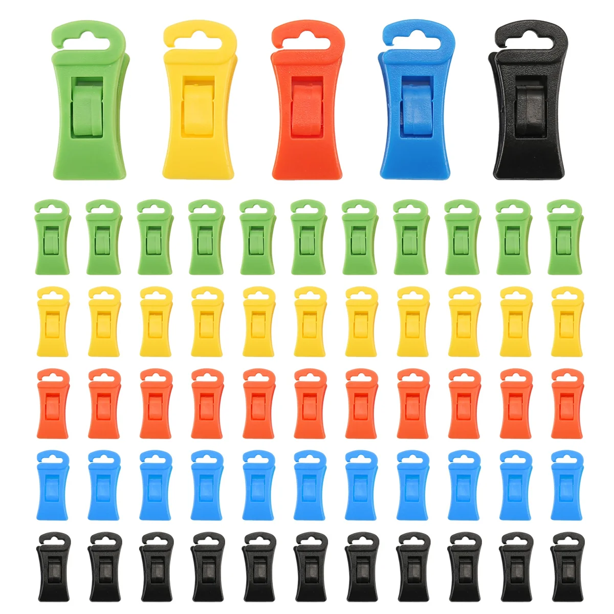 ABQR 60 Sock Clips for Washing Machine and Dryer, Sock Clips with Hooks,Sock Holder Washing Machine, Directly Into the Drawer