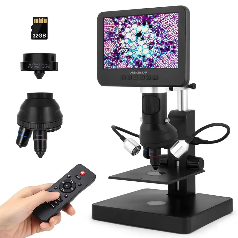 

Andonstar 4000X Biological Microscope AD246SP 7 inch Biological Microscope Kit Soldering Microscope for Phone Watch Repairing