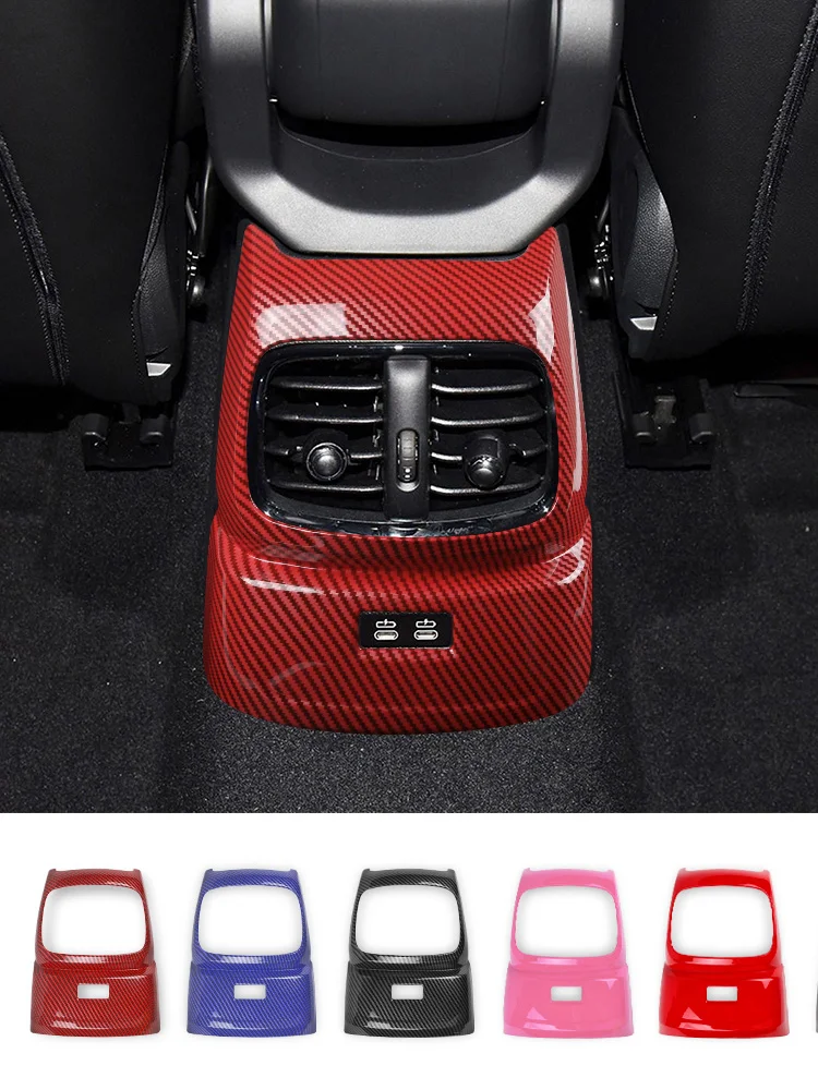 1Pcs ABS Car Central Armrest Box Rear Exhaust Air Outlet Decorative Cover Stickers Car Styling For  M Country F 60