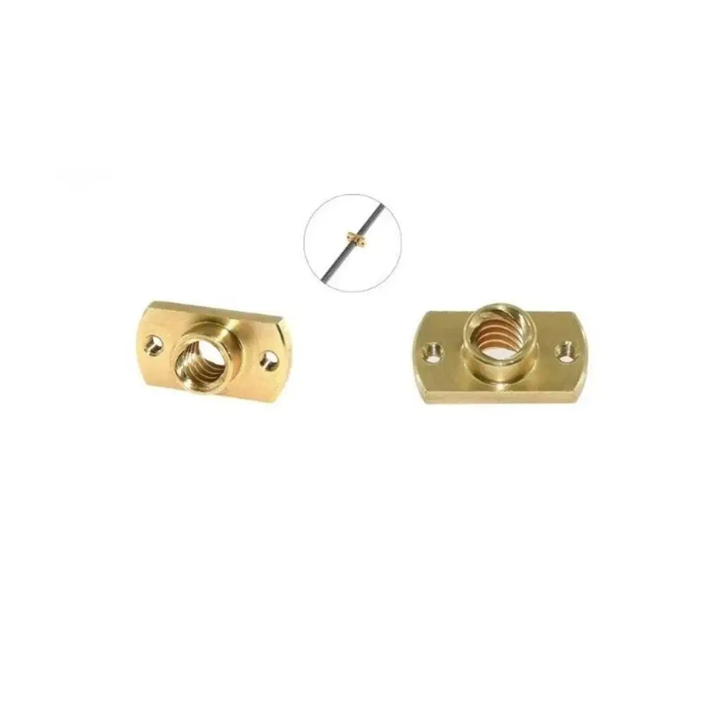 Flange Design T8 Lead Screw Nut Wear Resistant Low Friction 3D Printer Nut Precision Thread Brass POM Nut Linear Motion Module