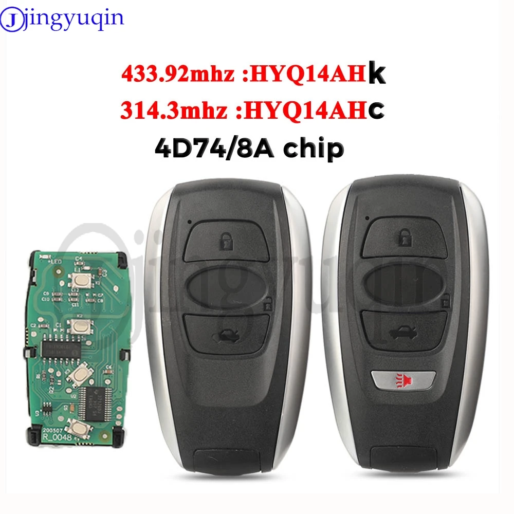 jingyuqin HYQ14AHK HYQ14AHC 7000/5801 ID74/8A 314.3/434MHz Smart Remote Key For Subaru Crosstrek Forester Impreza Legacy Outback