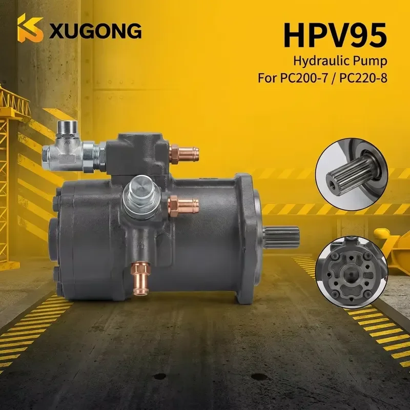 HPV95 Hydraulic Pump Assembly 708-2L-00300 for PC200-7 PC220-8 Excavator Main Hydraulic Piston Pump